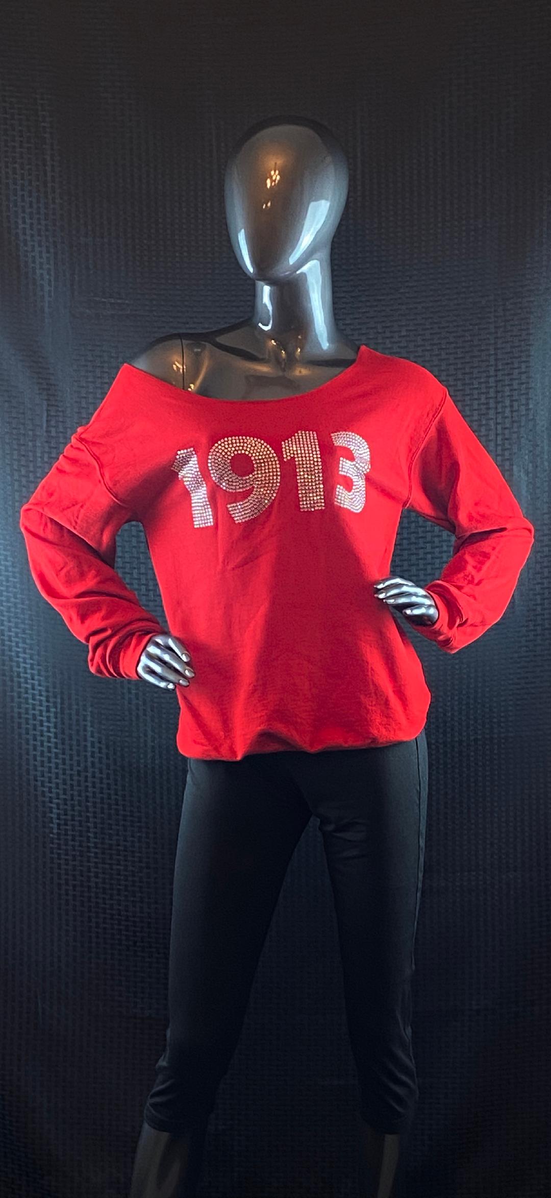 Delta Red 1913 Off the Shoulder Sweatshirt