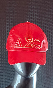 Delta Red Leather Hat