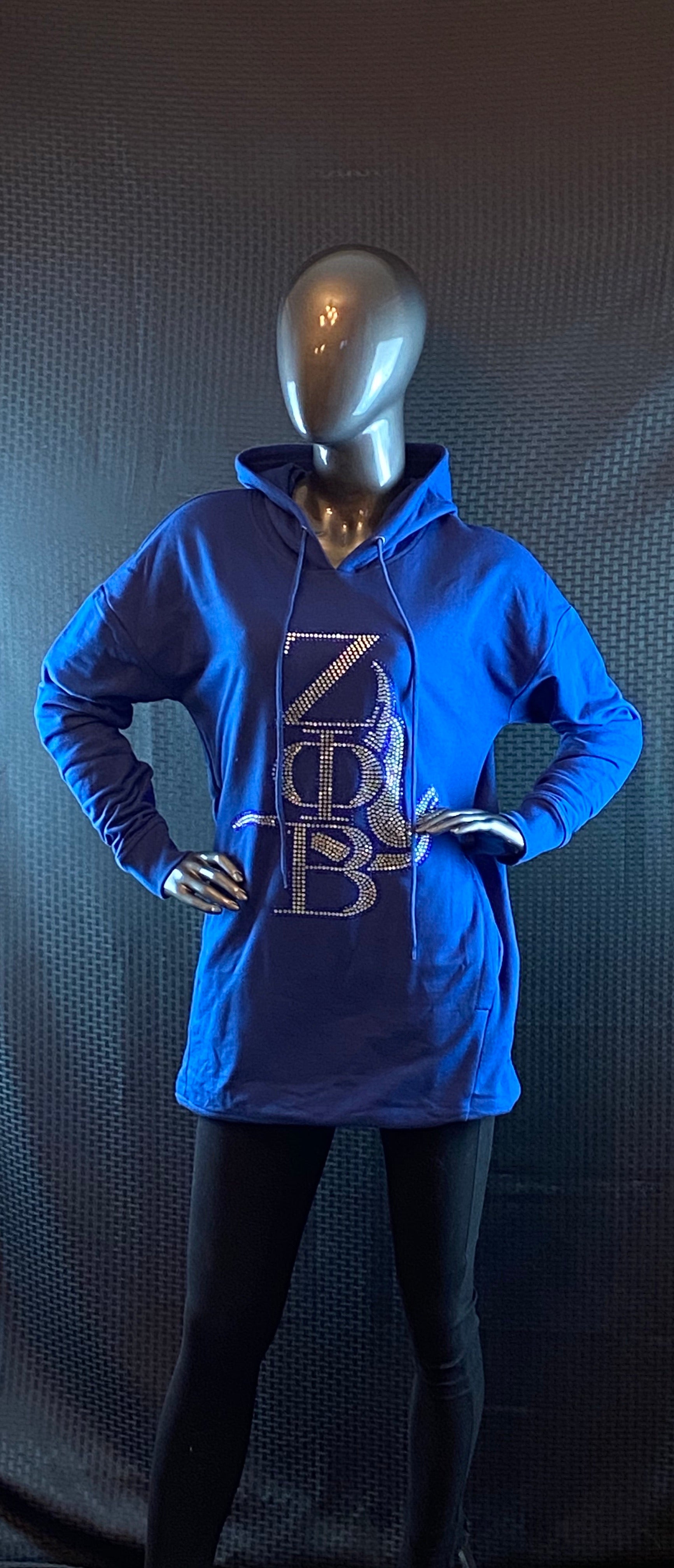 Zeta Bling Tunic Sweatshirt w/pockets